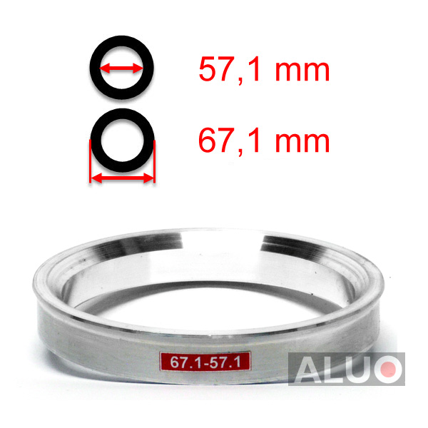 Aluminijasti centrirni obročki 67,1 - 57,1 mm ( 67.1 - 57.1 )