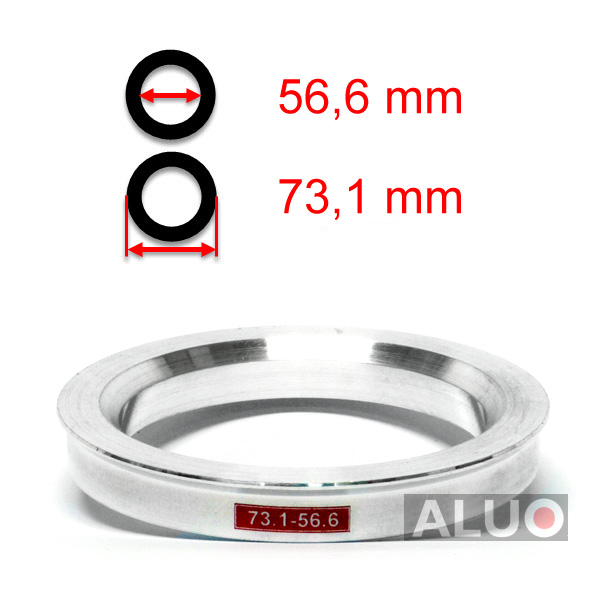 Aluminijasti centrirni obročki 73,1 - 56,6 mm ( 73.1 - 56.6 )