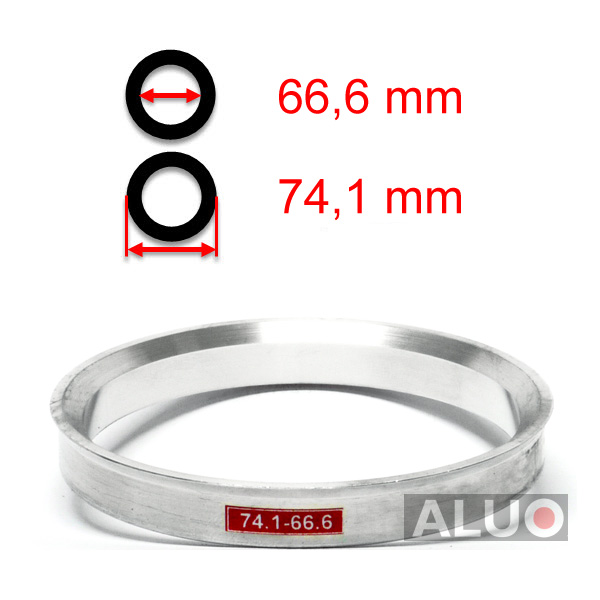 Aluminijasti centrirni obročki 74,1 - 66,6 mm ( 74.1 - 66.6 )