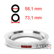 Aluminijasti centrirni obročki 73,1 - 58,1 mm ( 73.1 - 58.1 )