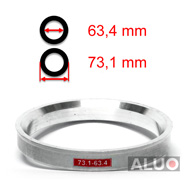Aluminijasti centrirni obročki 73,1 - 63,4 mm ( 73.1 - 63.4 )