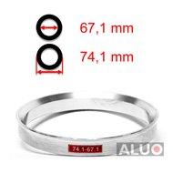 Aluminijasti centrirni obročki 74,1 - 67,1 mm ( 74.1 - 67.1 )